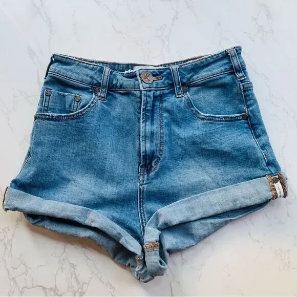 One Teaspoon Bandits High Waist Denim Shorts | Size 26 - Picture 1 of 6